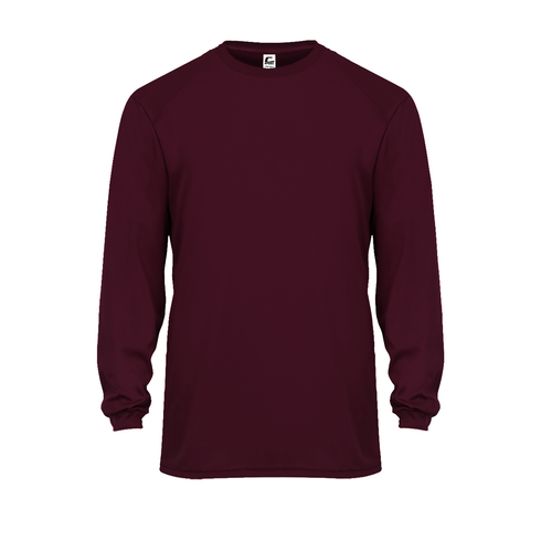 Badger Sport C2 L/S Tee, Sizes 2XL-4XL (510400-001408), Color 'Maroon'